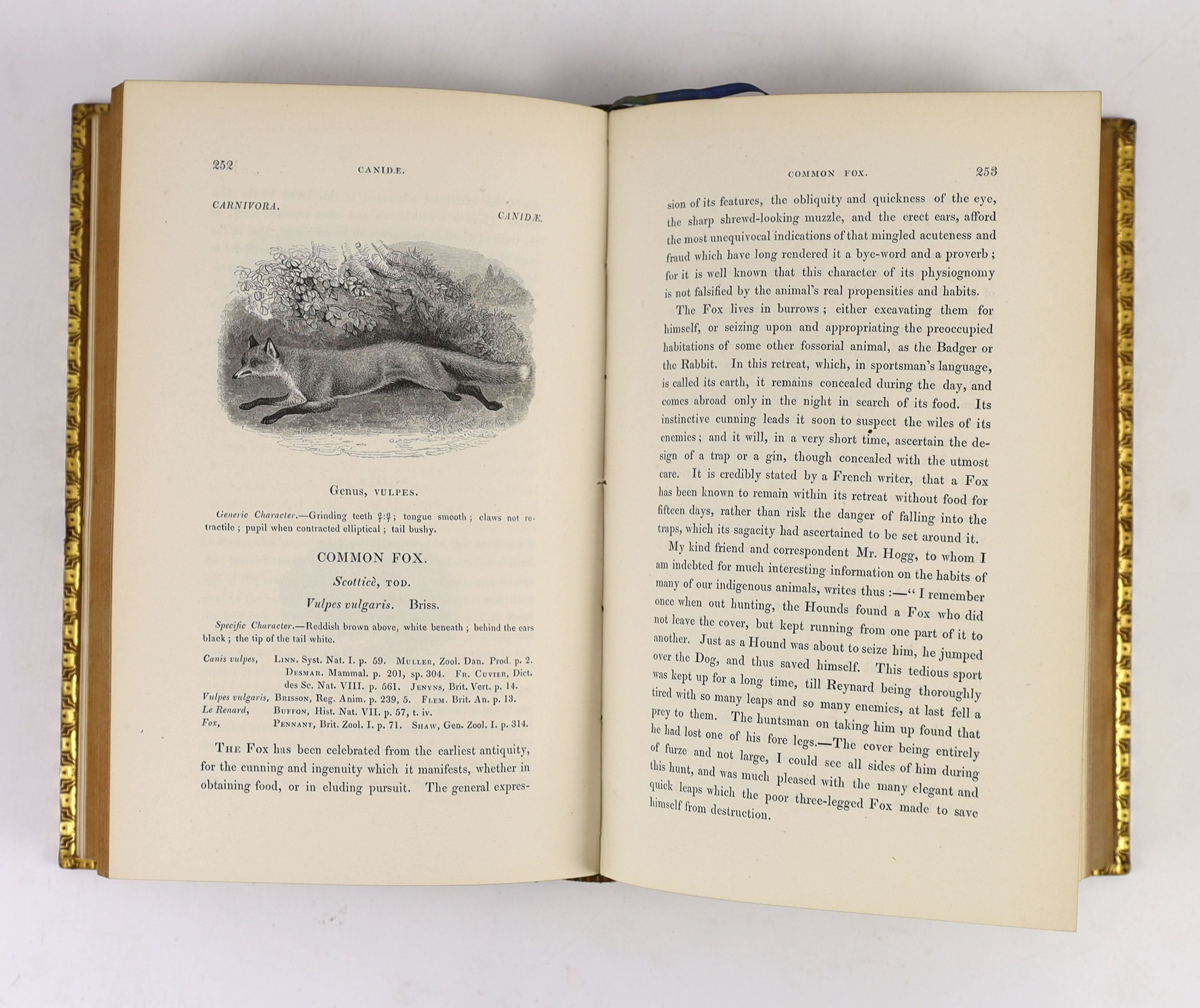 Bell, Thomas - A History of British Quadrupeds, including the Cetacea, 8vo, calf, John van Voorst, London, 1837 and A History of British Reptiles, 8vo, uniformly bound, John van Voorst, London, 1839 (2)